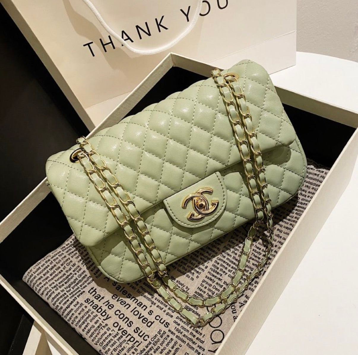 Sac CHANEL Classic Flap                       Édition Verde Acqua